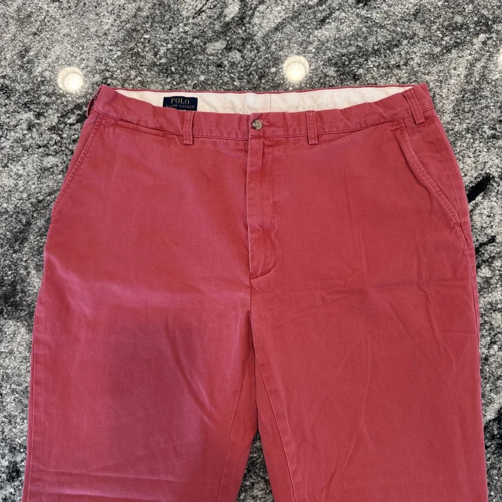 Polo Ralph Lauren Men's 100% Cotton Chino Pants Nantucket Red/Pink‎ 40Tx36 #759